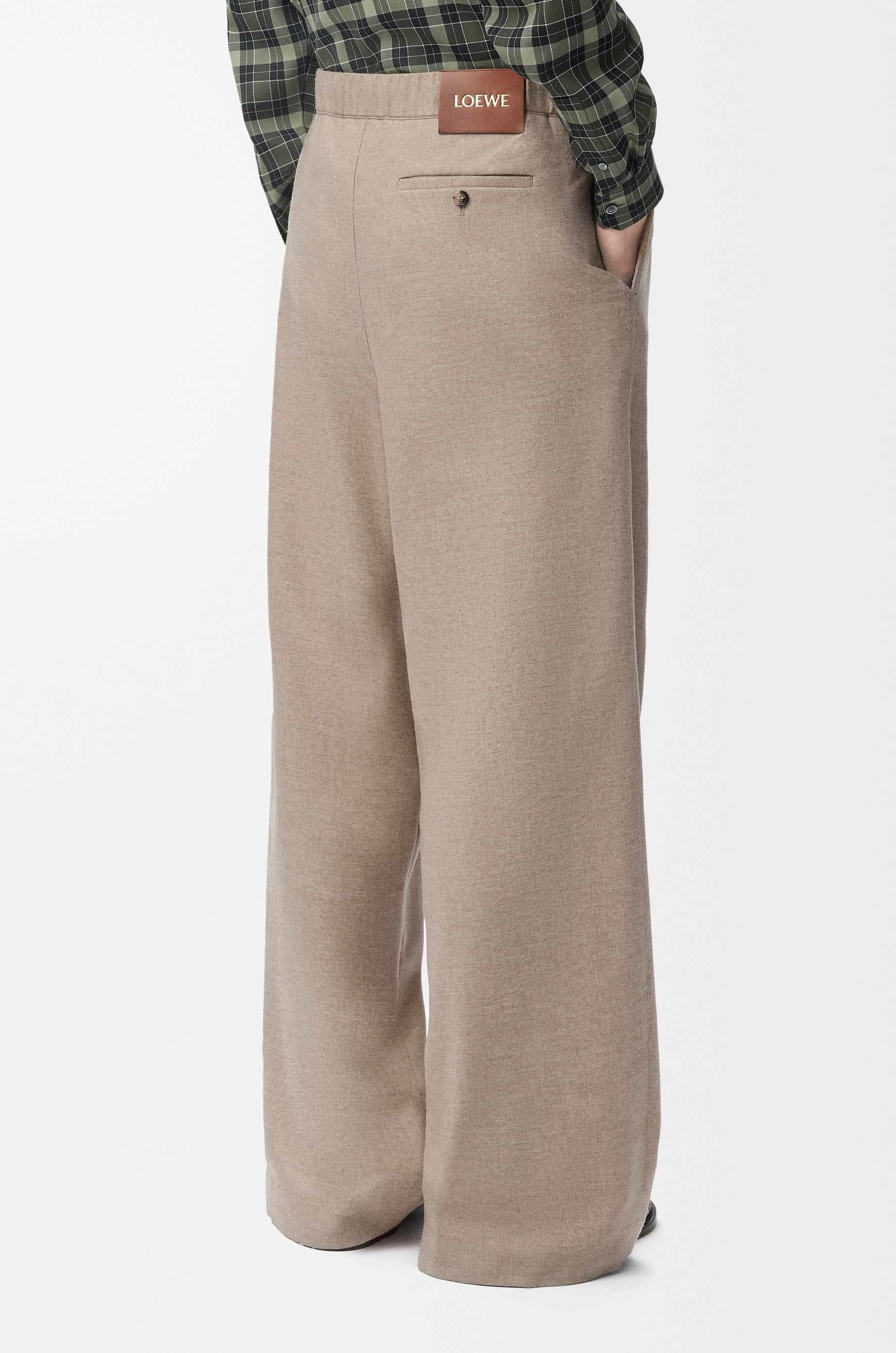 Drawstring trousers in wool and cashmere - 4
