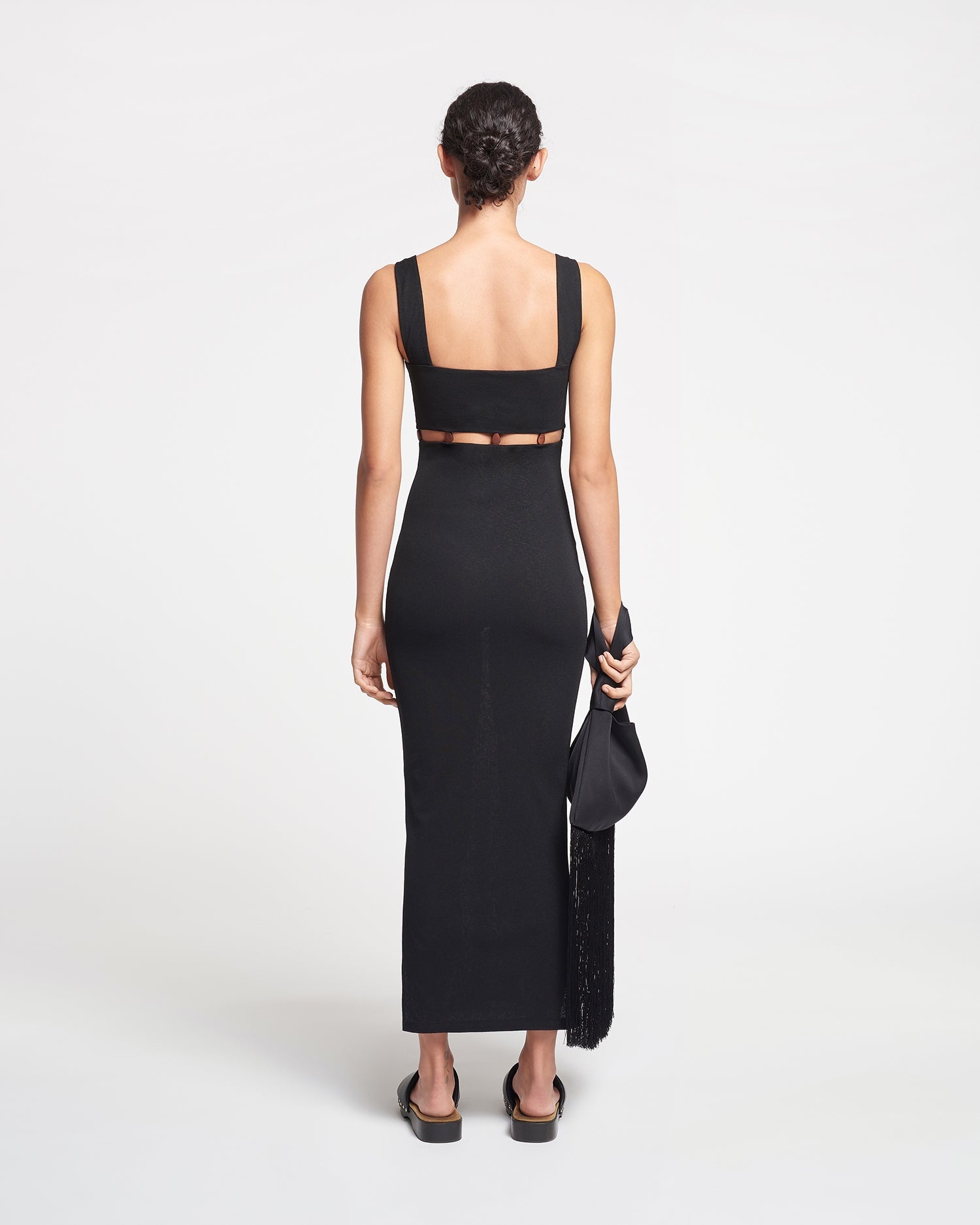 Beaded Mesh-Jersey Midi Dress - 3