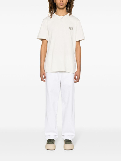 A.P.C. embroidered-logo cotton T-shirt outlook