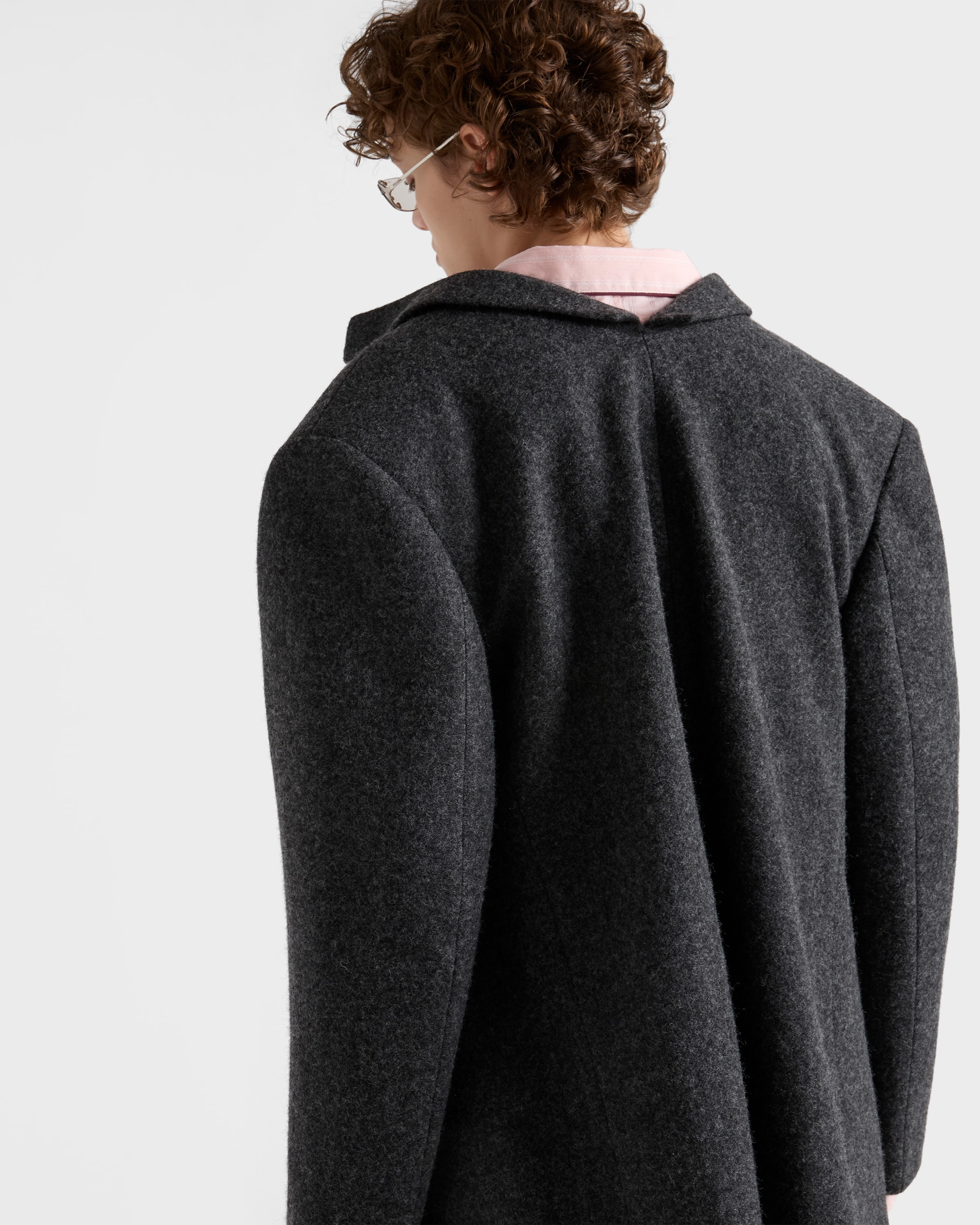 Single-breasted shetland wool jacket - 6