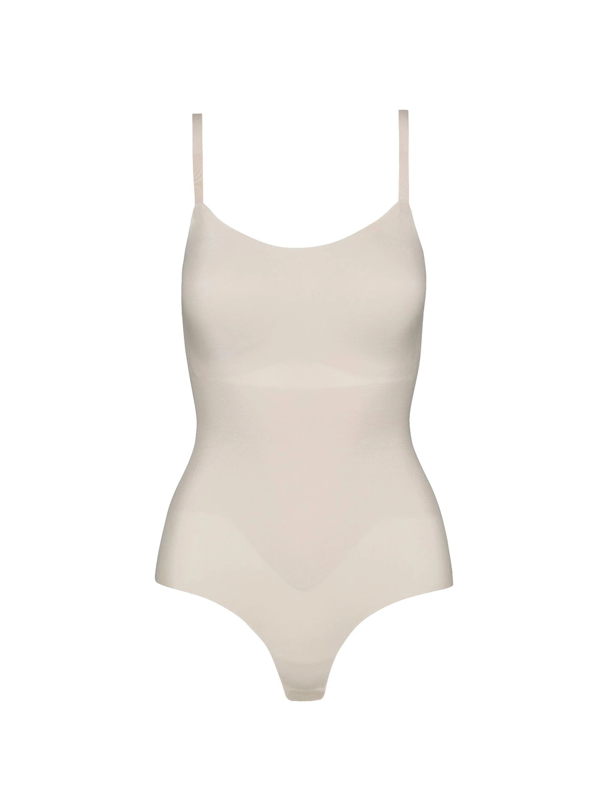 Women's Zone Smoothing Seamless Bodysuit - Beige - 1