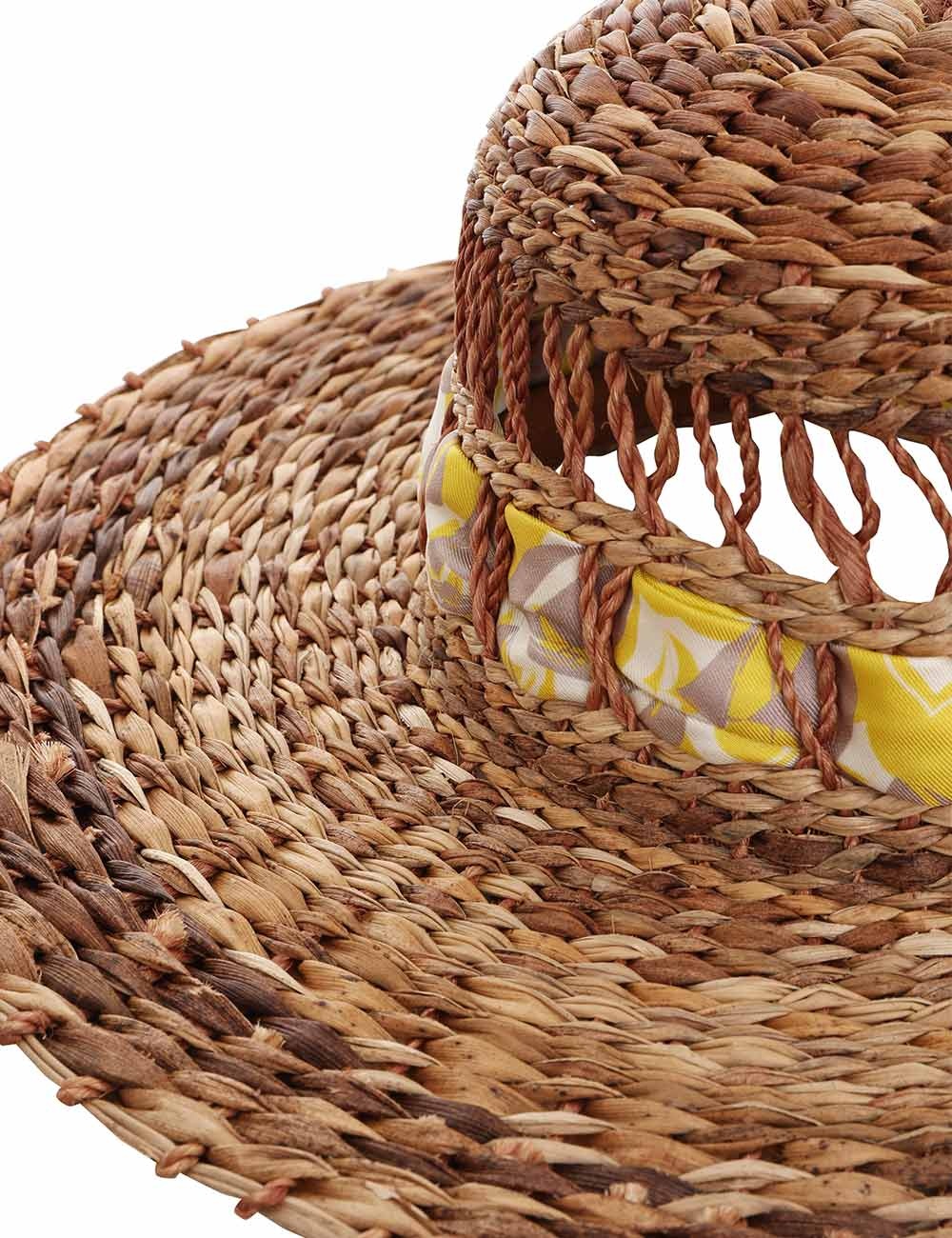 VENTED WICKER BOATER - 5
