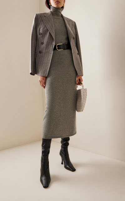 Ralph Lauren Knit Cashmere-Blend Midi Dress grey outlook