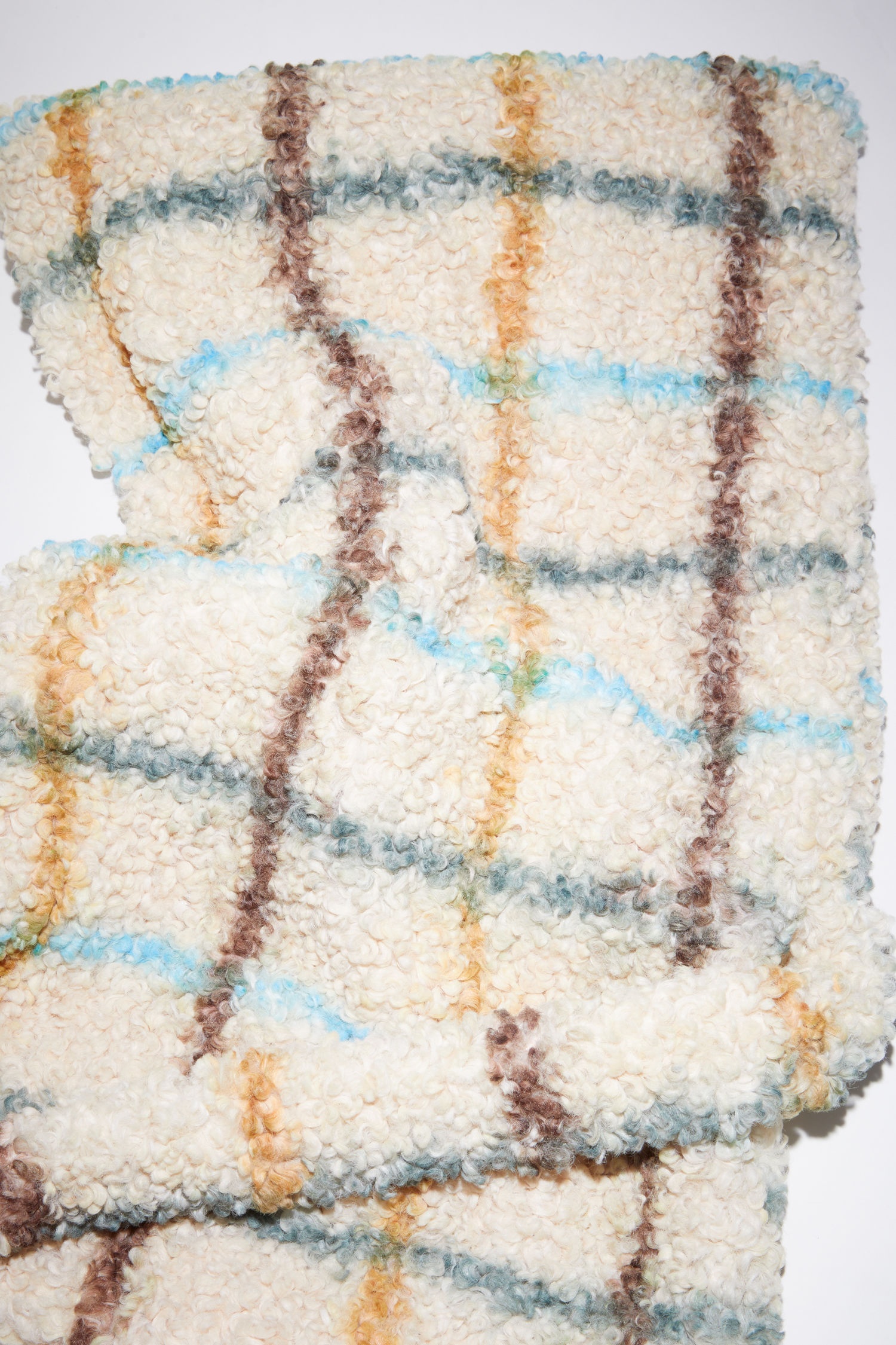 Fluffy check crossbody - Beige - 6