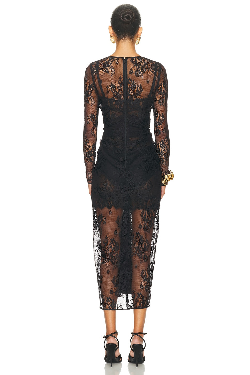 Long Sleeve Lace Dress - 3
