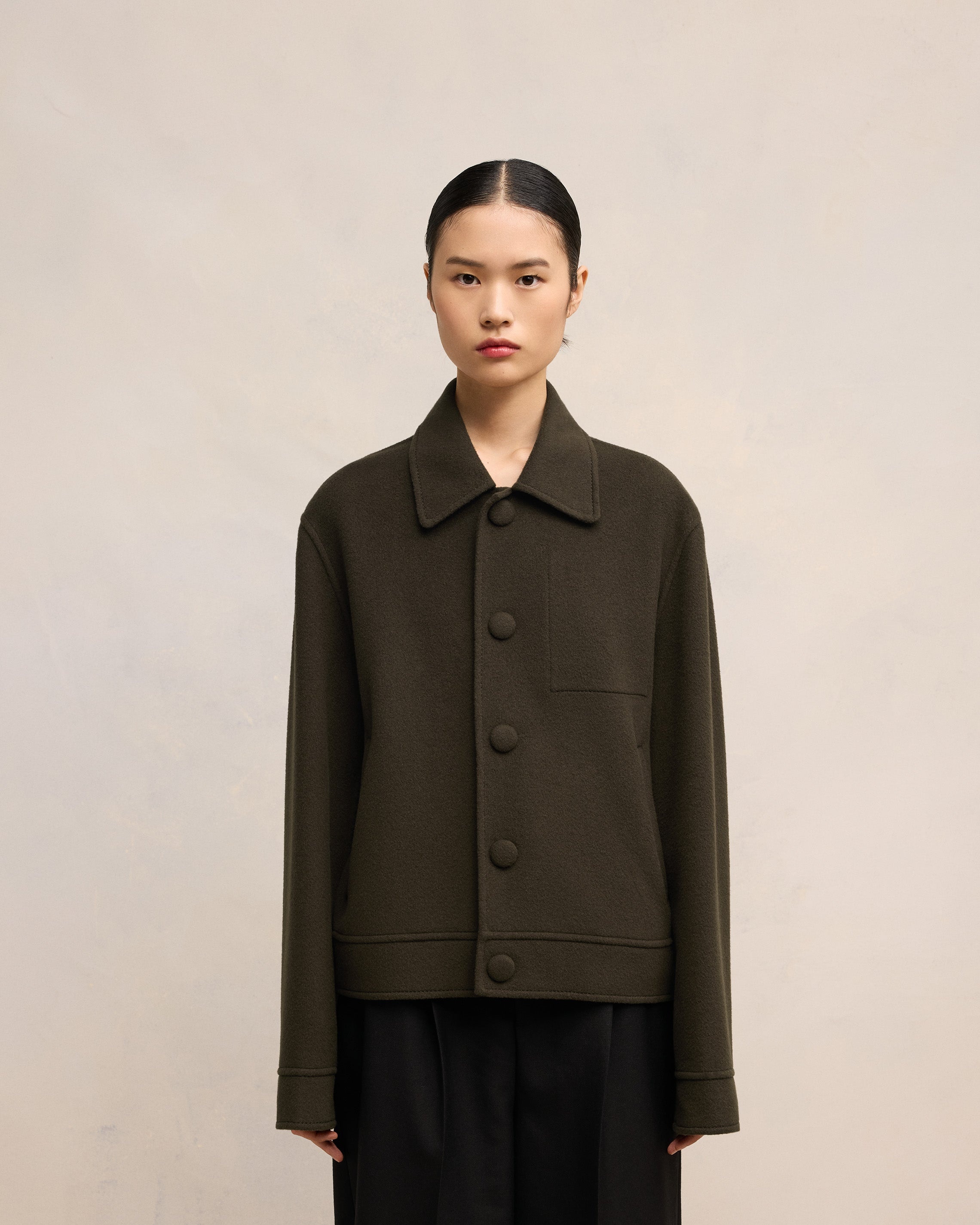 BOXY BUTTONED JACKET - 3