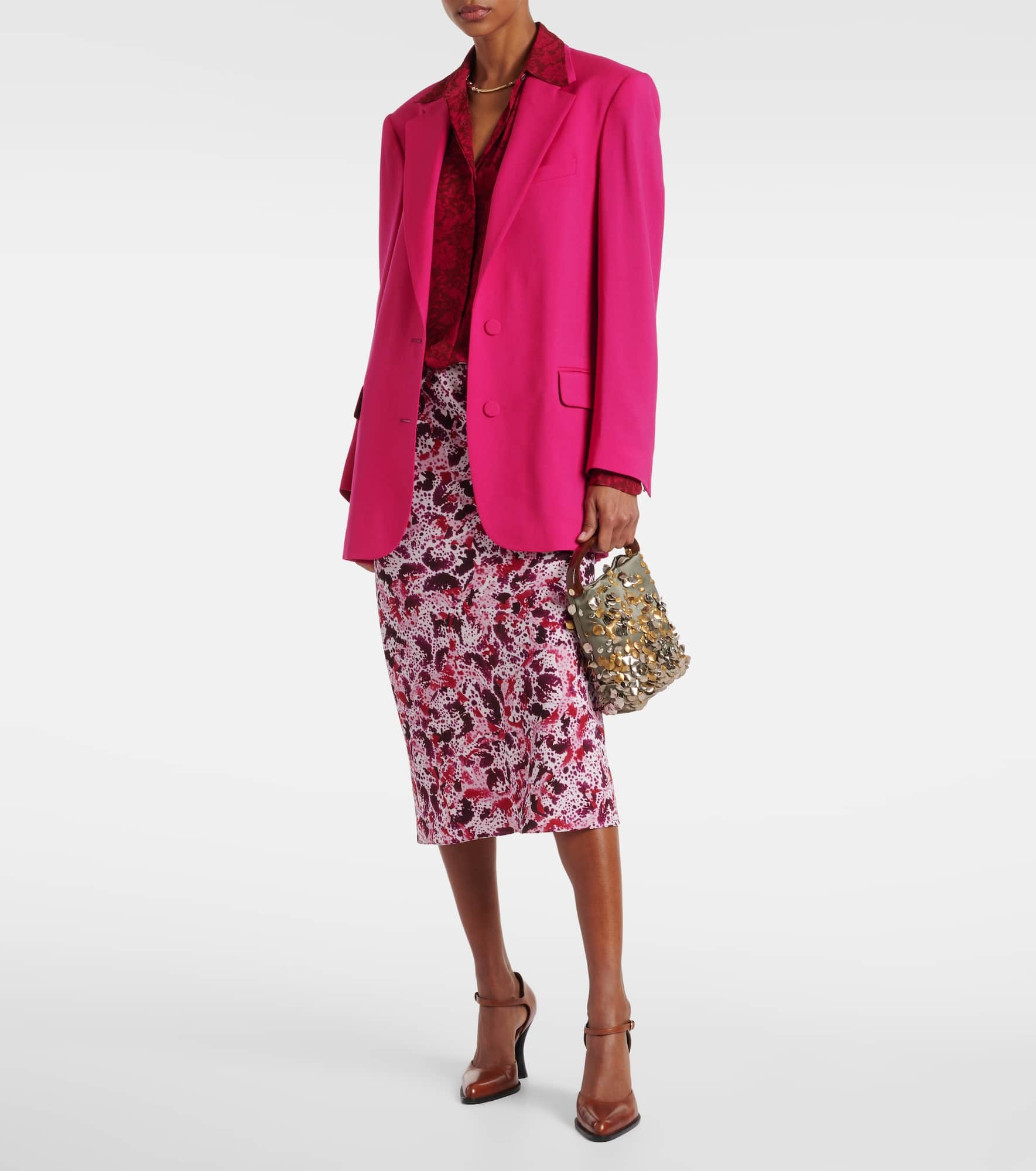 Floral jacquard shirt - 2