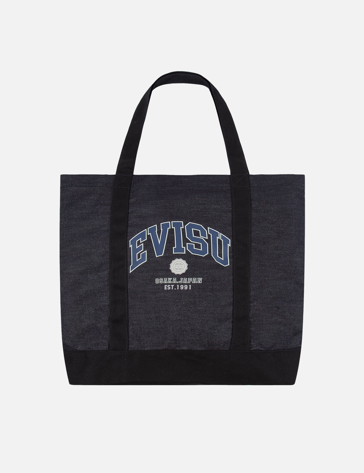 RETRO LOGO PRINT DENIM TOTE - 1