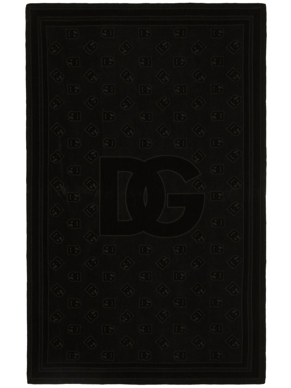 logo-motif cotton towel - 4