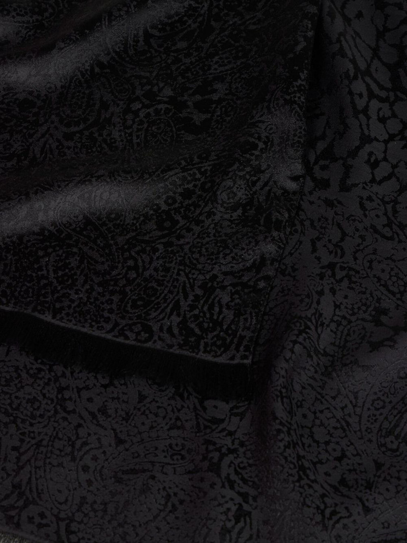 Etro paisley animal motif scarf outlook