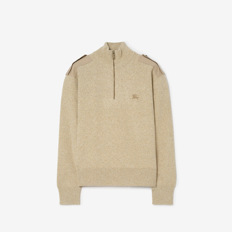 Wool Cashmere Half-zip Sweater 1