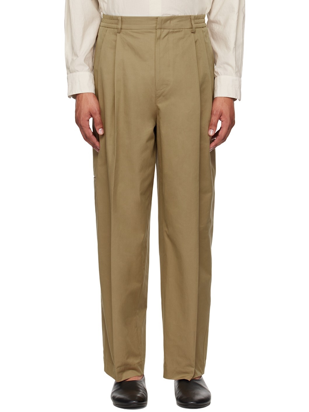 Beige Side Pocket Trousers - 1