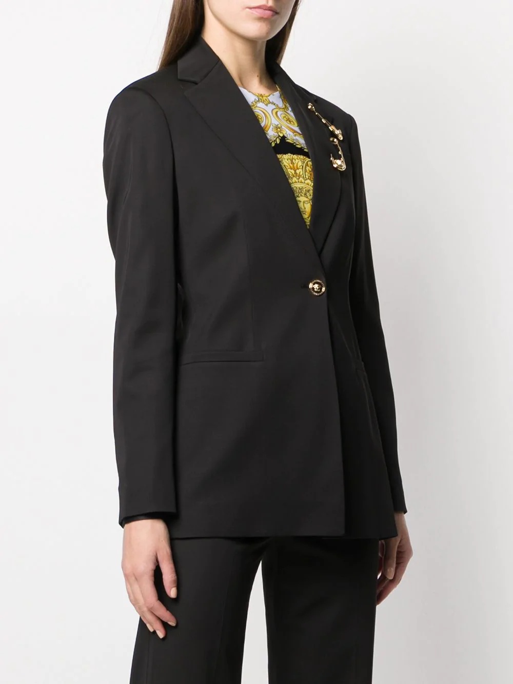 safety pin detail blazer - 3