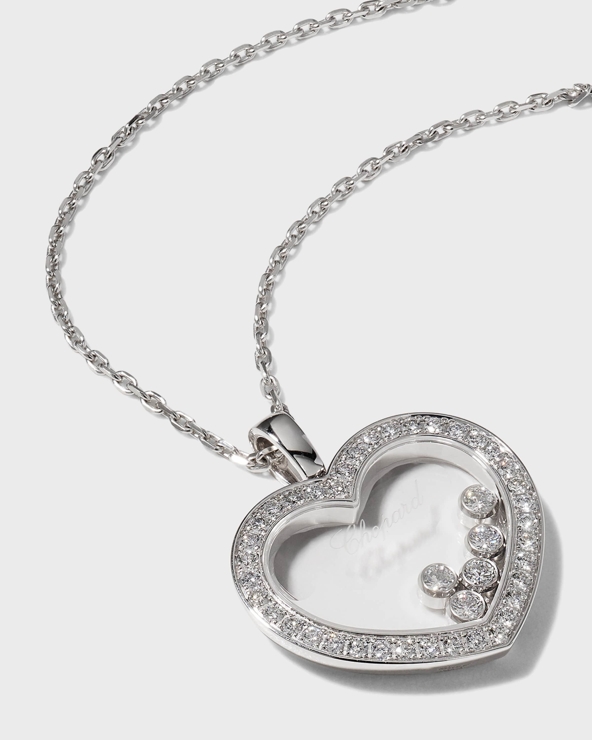 Happy Diamonds 18K White Gold Heart Pendant Necklace - 4