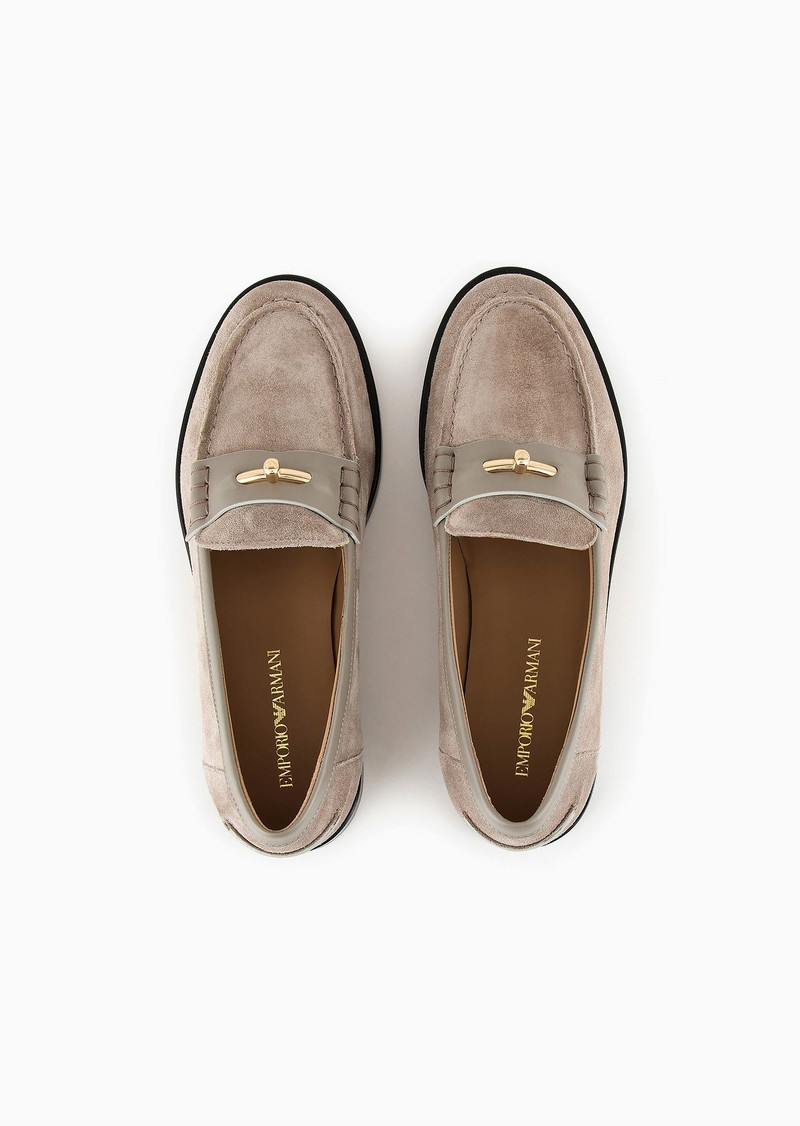 Suede Icon loafers with leather details 3