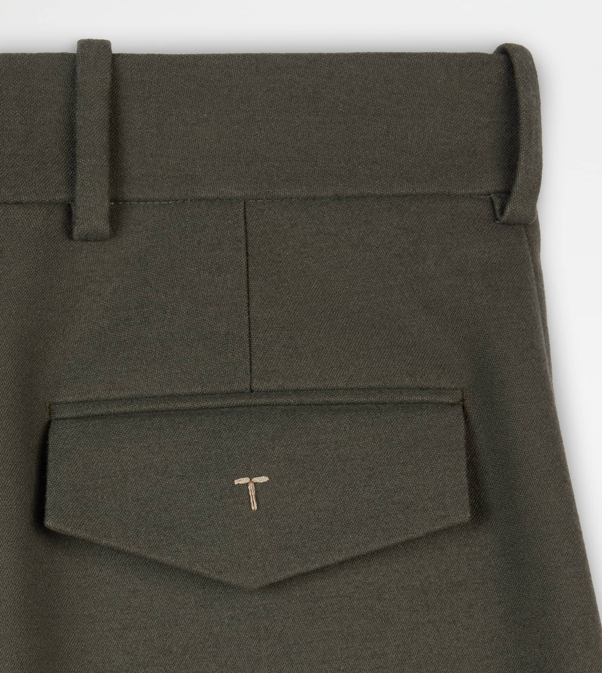 PANTS IN WOOL - GREEN - 8