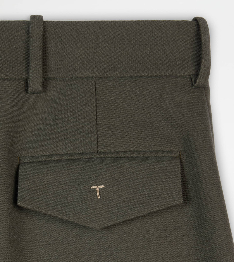 PANTS IN WOOL - GREEN 8