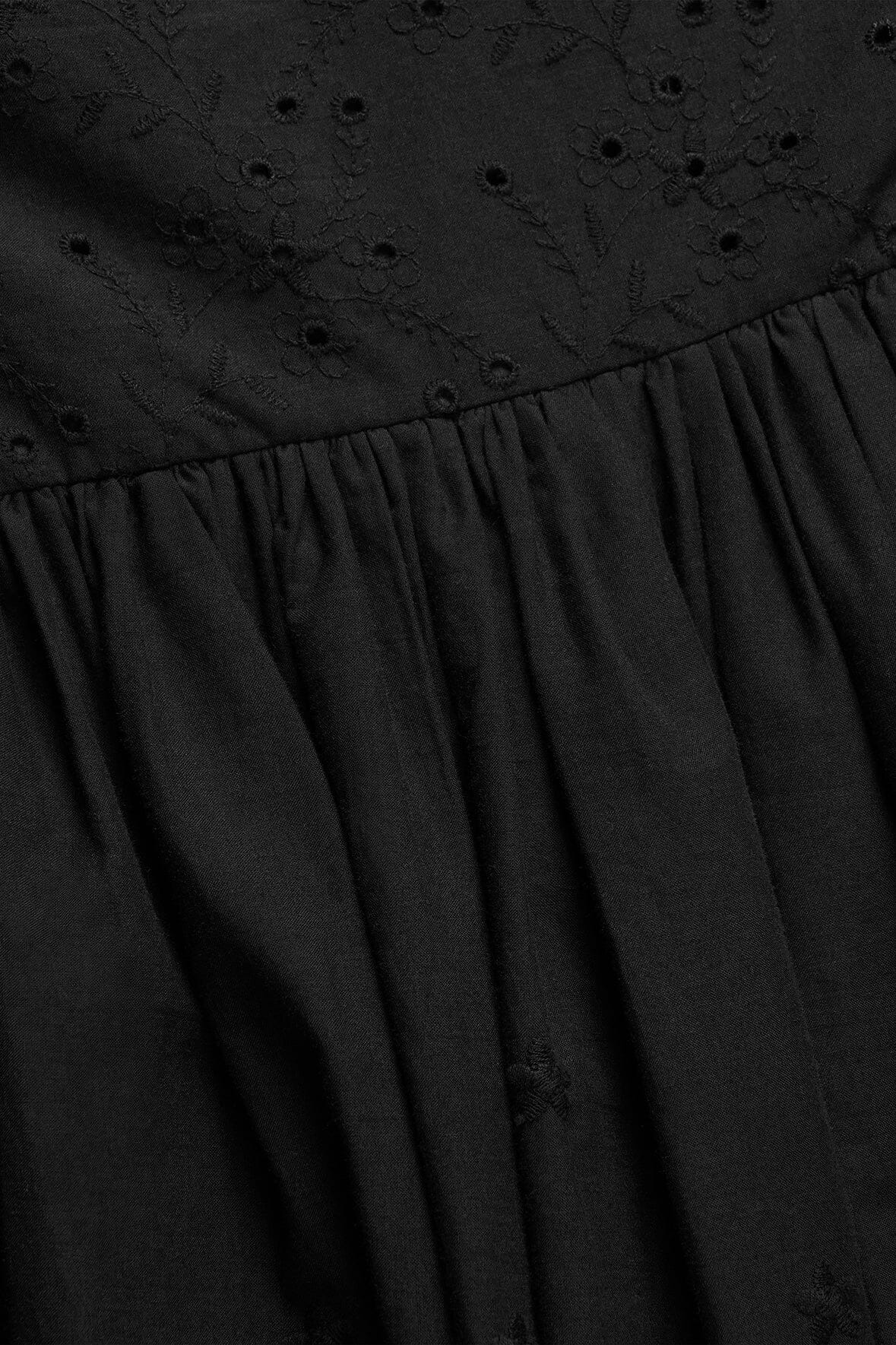 STAUD PROCIDA SKIRT BLACK EYELET - 6