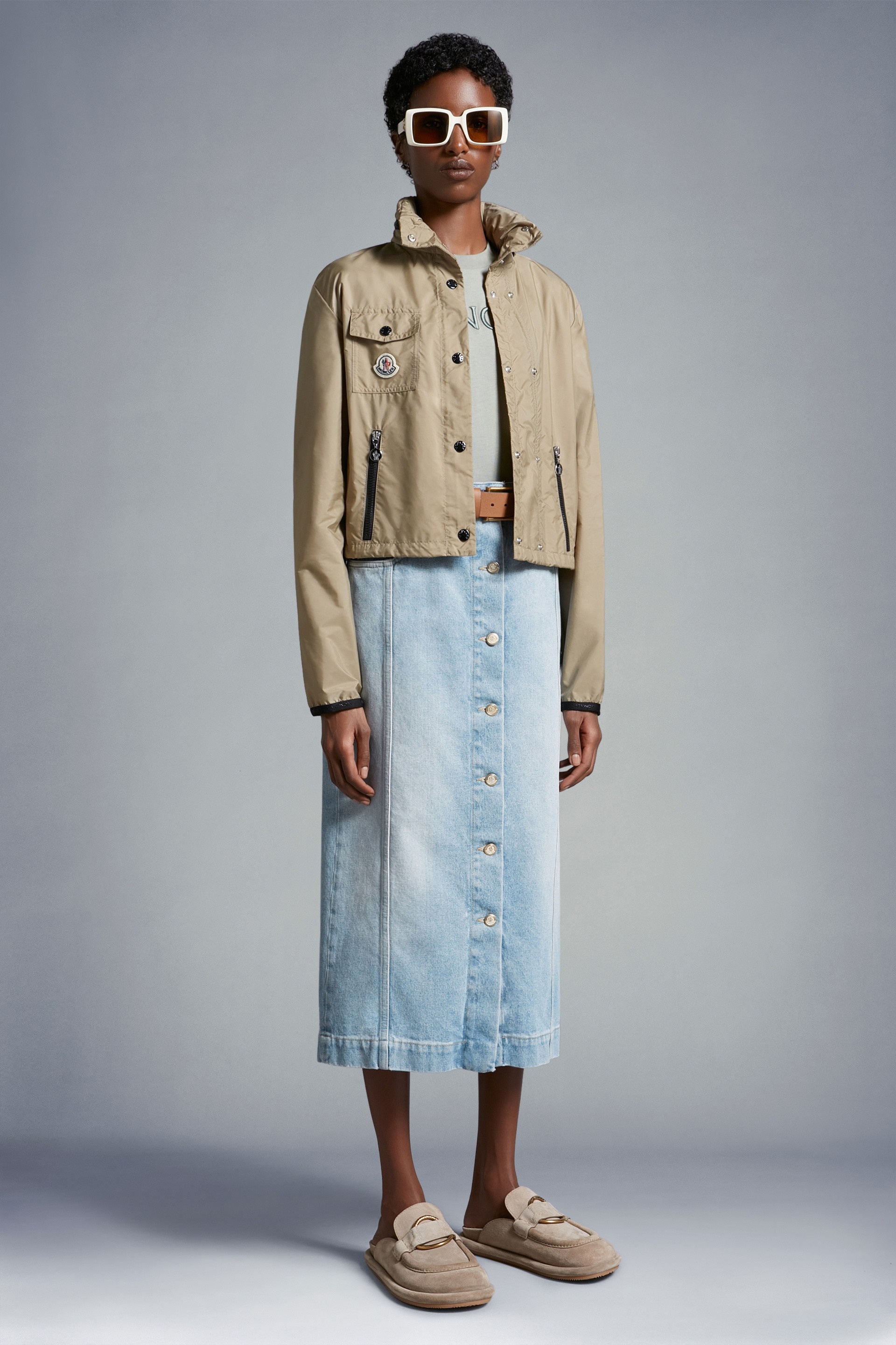 Denim Midi Skirt - 2