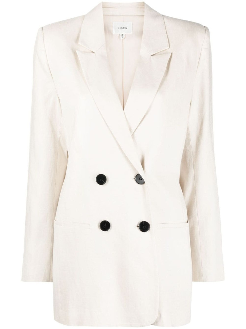 double-breasted lyocell blazer 1