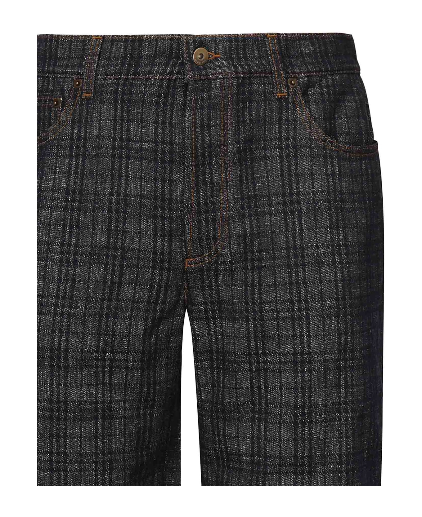 Check Jacquard Jeans - 2