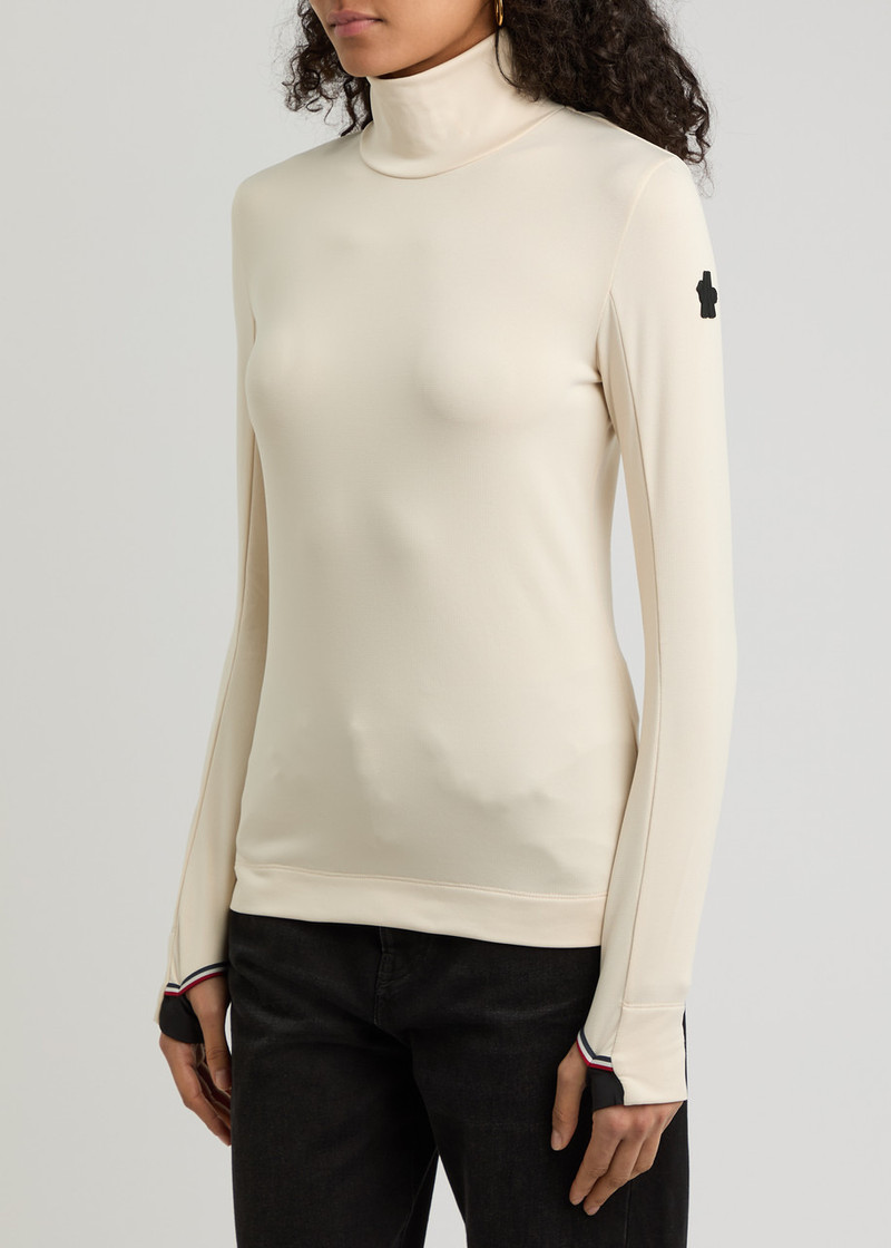 Moncler Moncler Logo-appliquéd Stretch-jersey top outlook