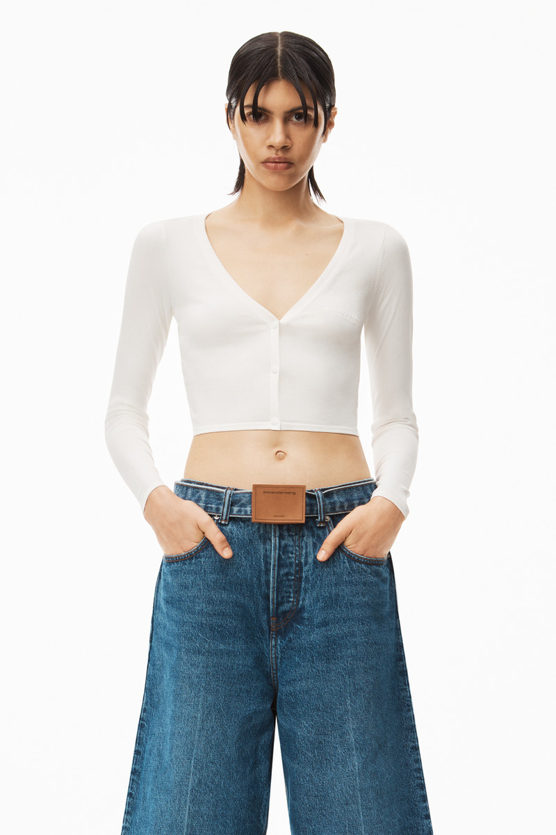 CARDIGAN IN STRETCH VISCOSE KNIT 2