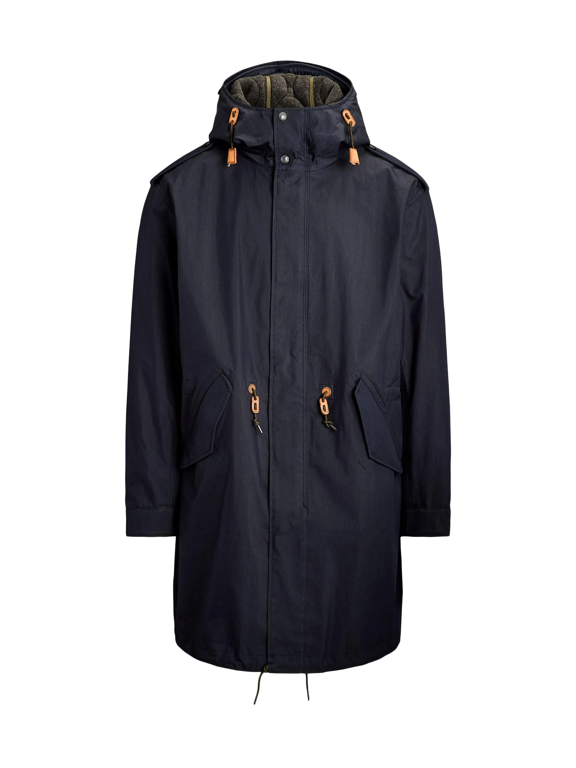 Men's Marsh 3-in-1 Hooded Cotton-Nylon Lined Coat - Carbon Blue - 1