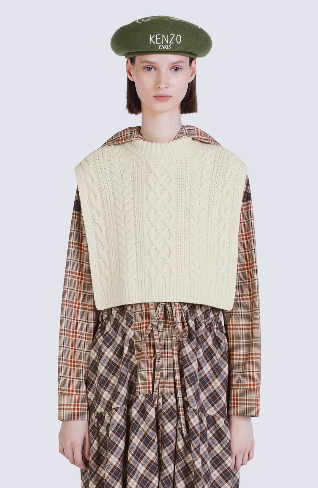 KENZO Paris cropped sleeveless wool jumper - 3