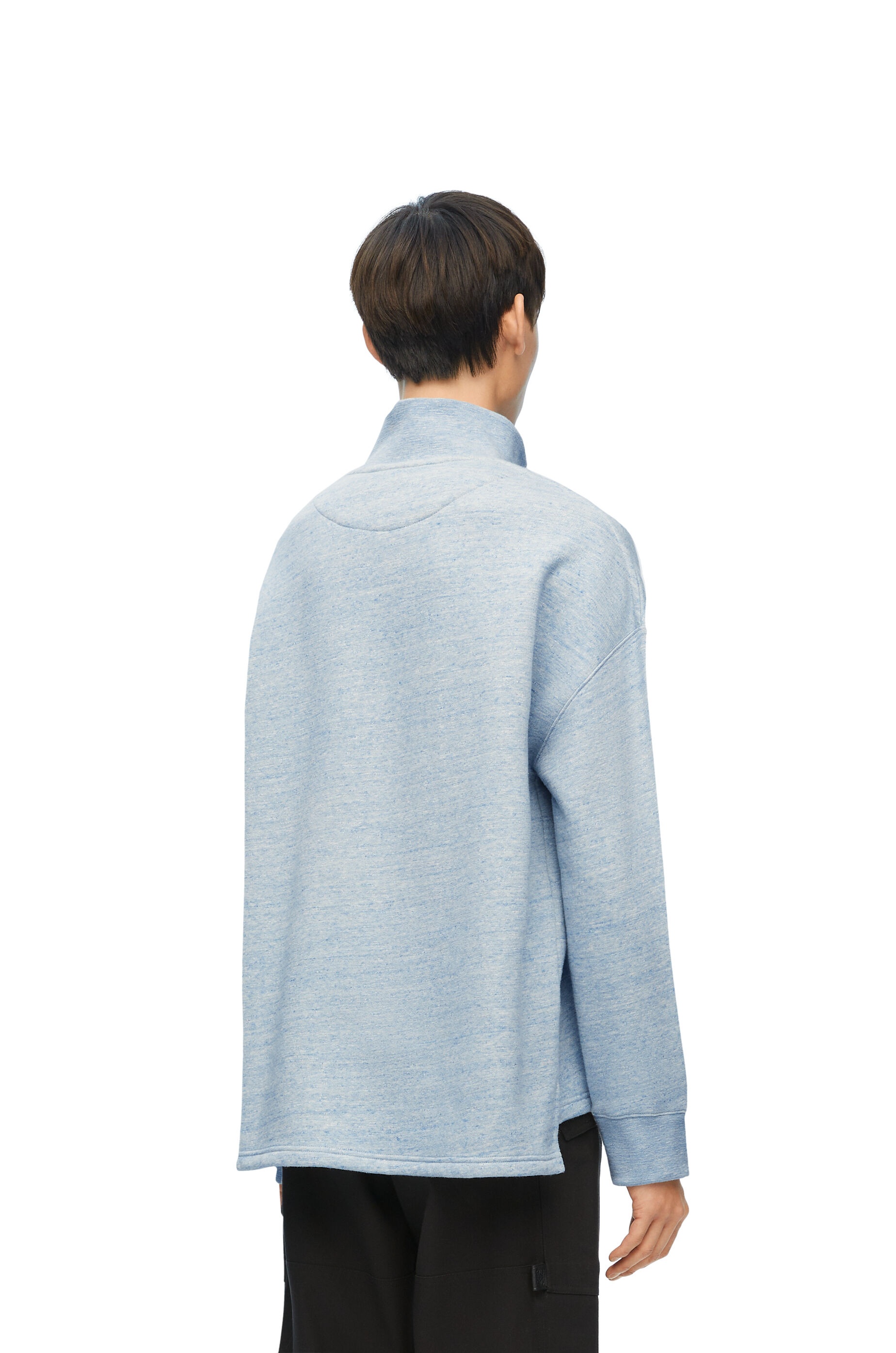High neck sweatshirt in cotton - 4
