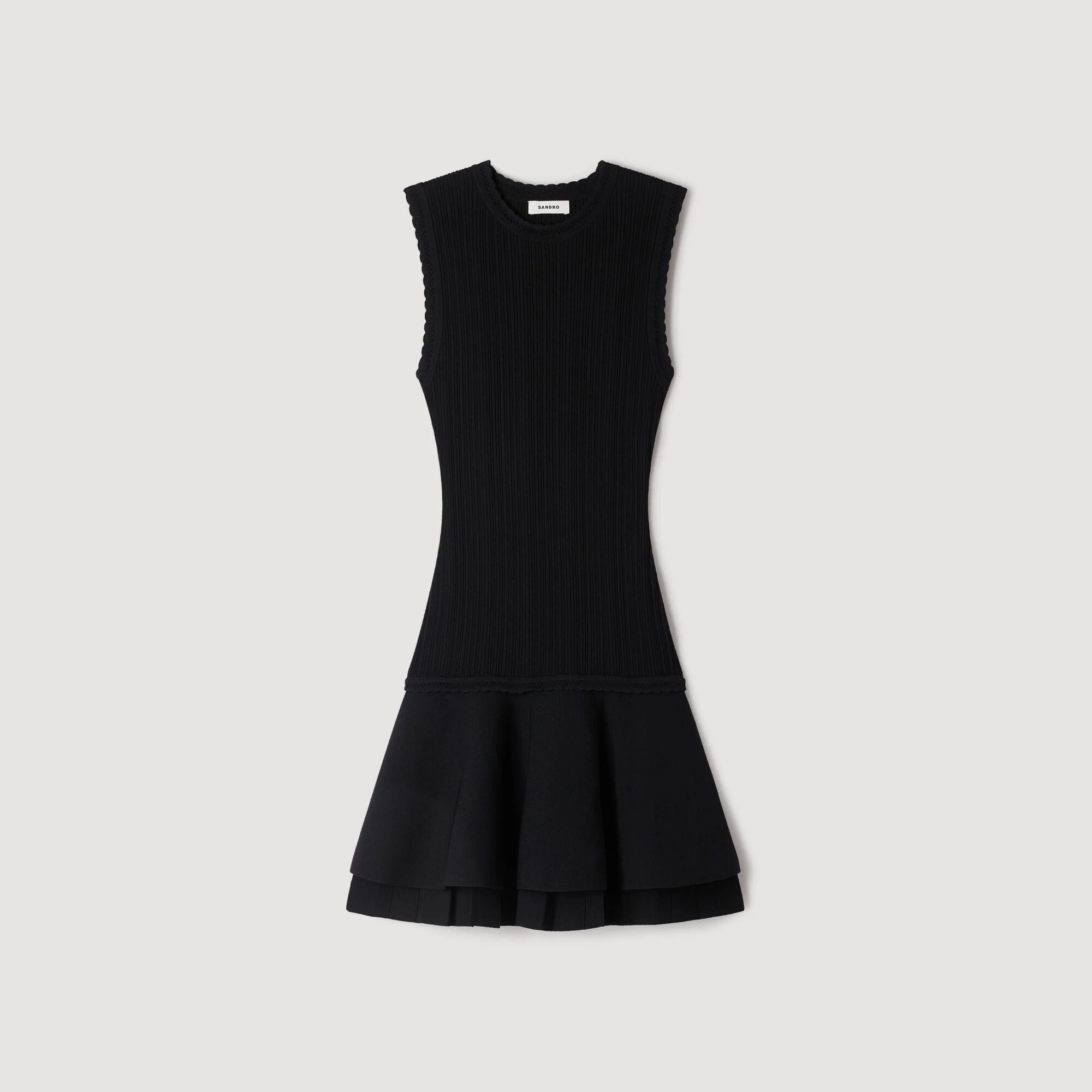 MINI KNIT DRESS WITH RUFFLES - 1