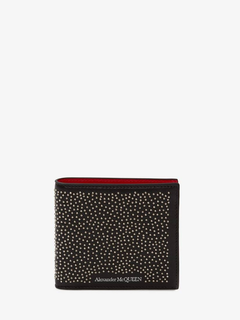 Studded Billfold Wallet in Black 1