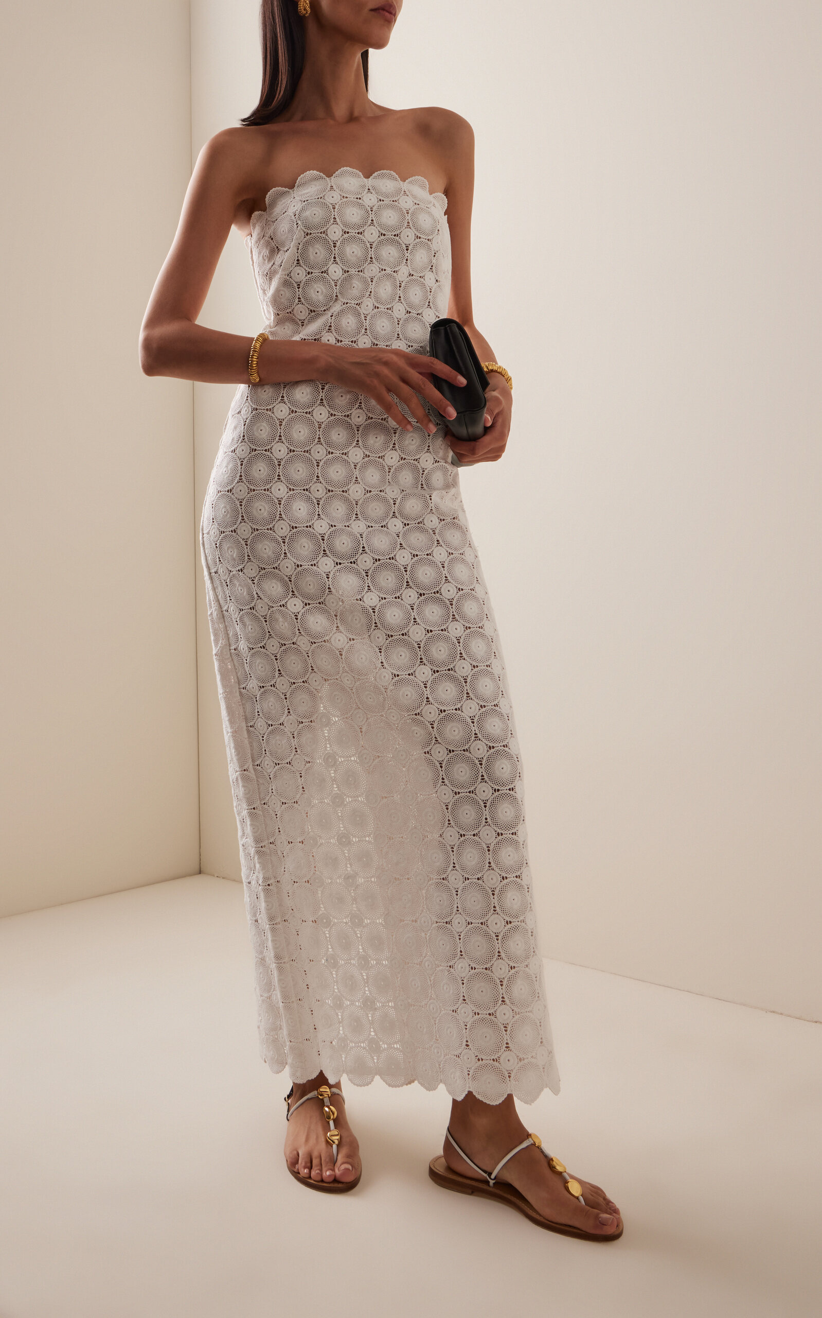 The Nairobi Embellished Leather Sandals white - 2
