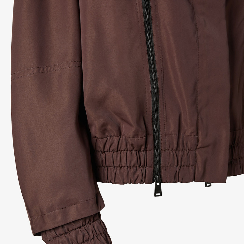 Blouson Brown technical viscose bomber jacket 3