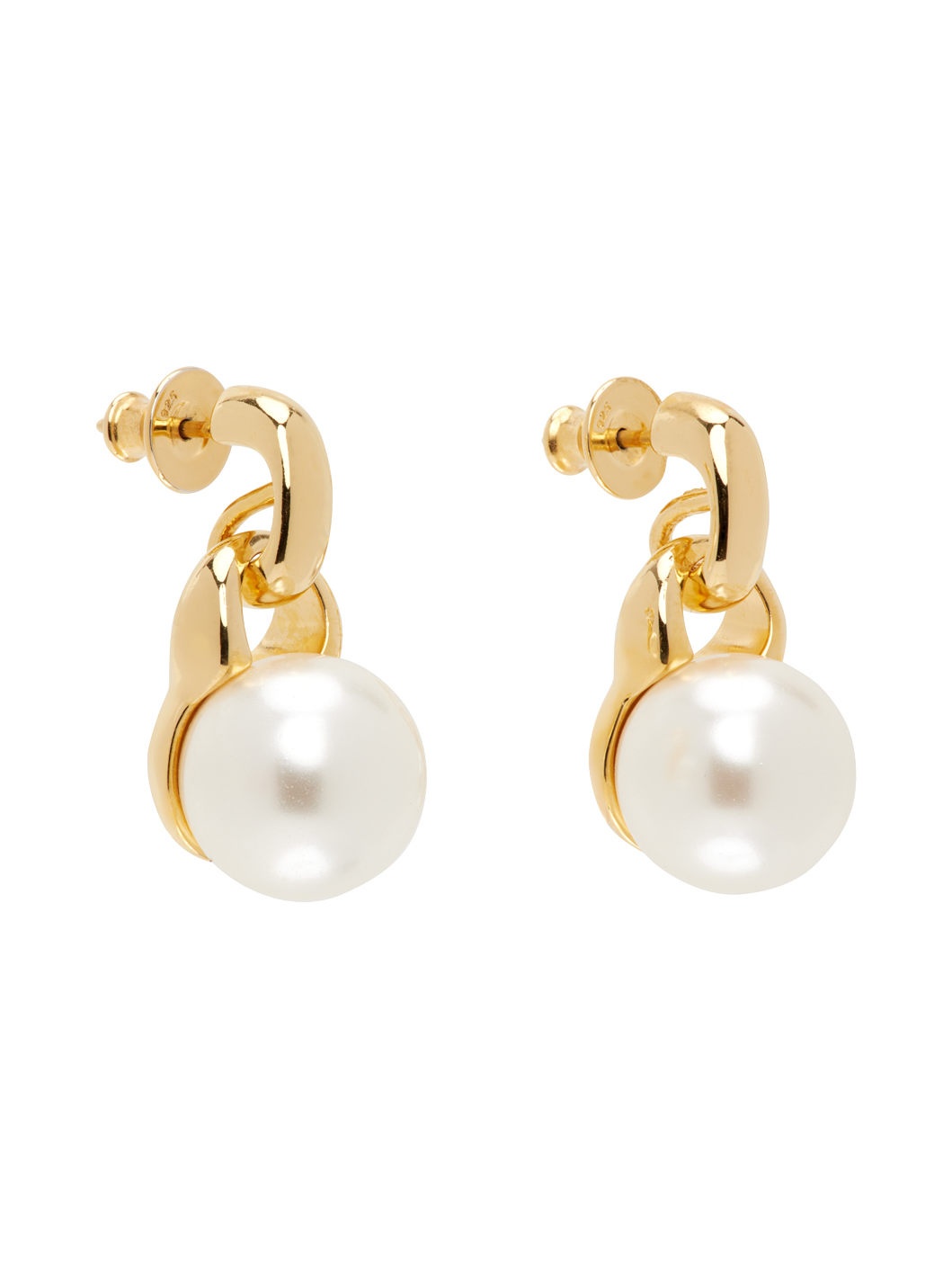 Gold Everyday Pearl Earrings - 2