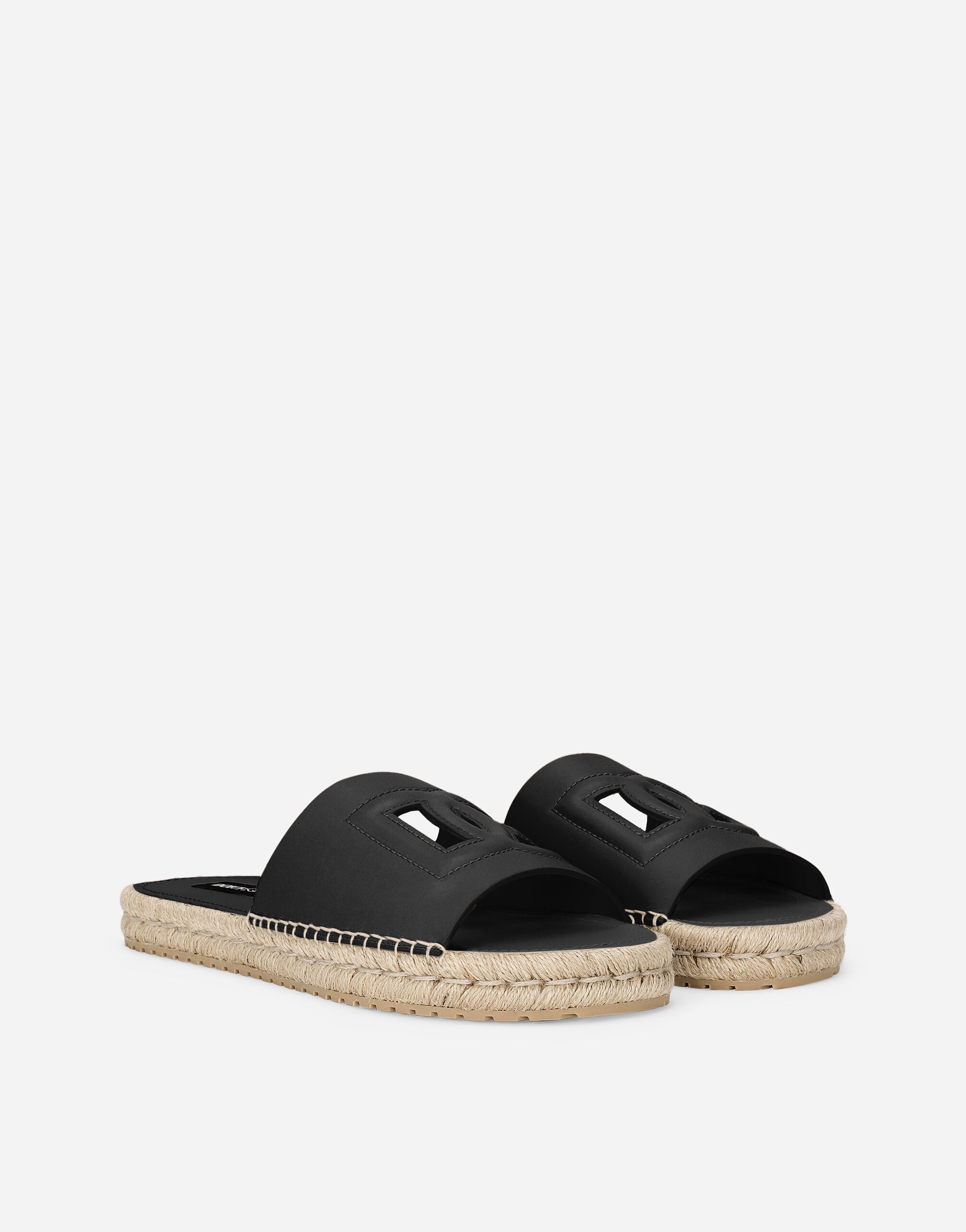 Calfskin espadrille sliders - 2