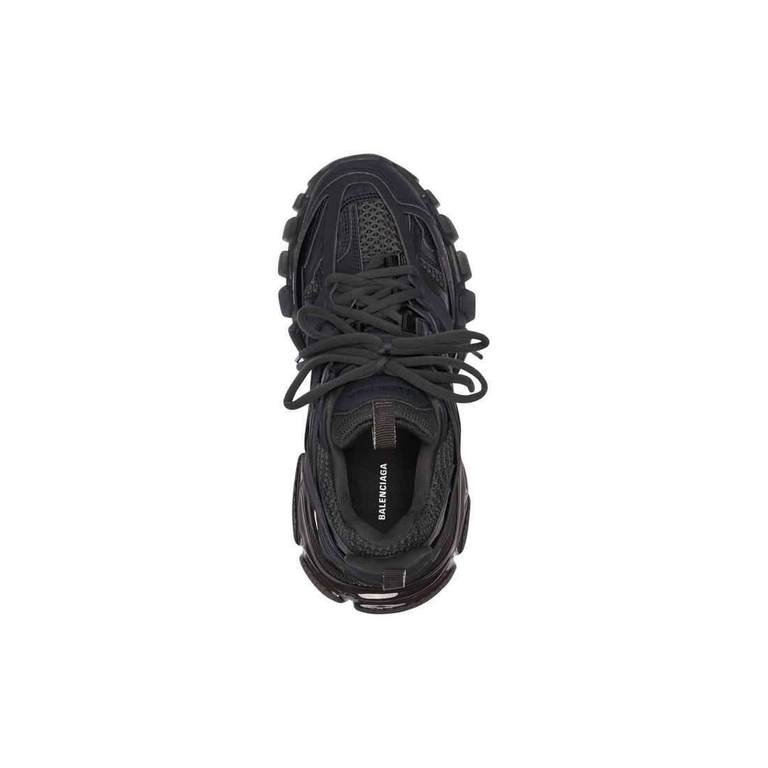 Men's Track Clear Sole Sneaker in Black - 4