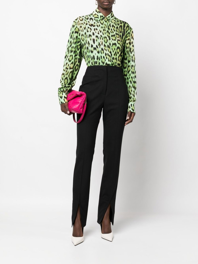 Roberto Cavalli leopard-print long-sleeve shirt outlook