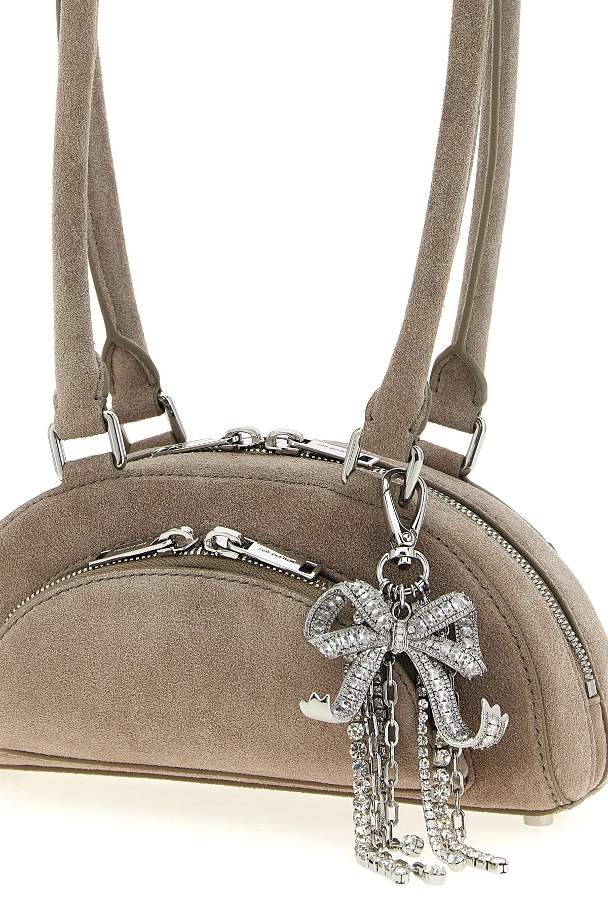 'Suede mini with charm' shoulder bag - 4