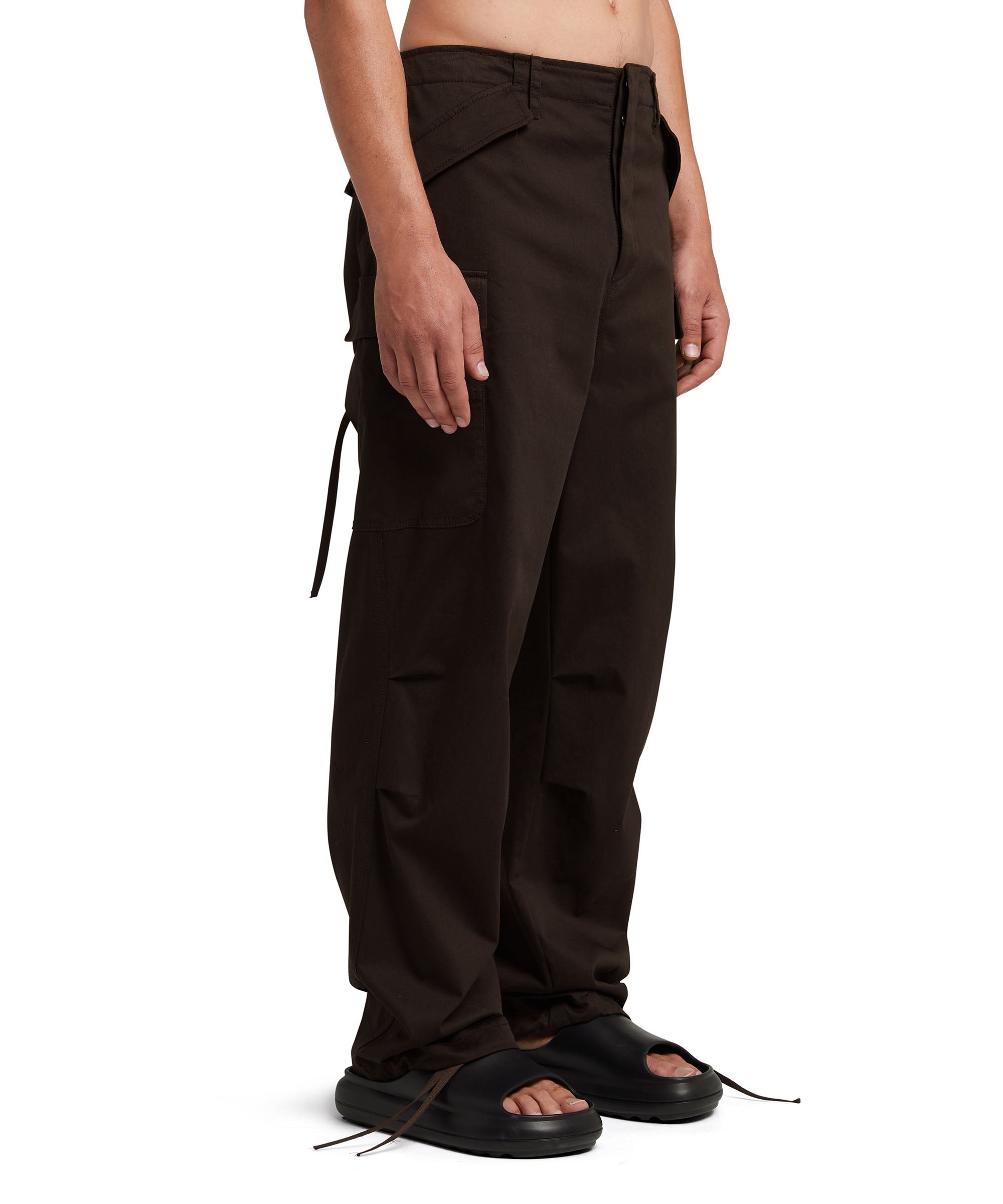 Gabardine cotton cargo pants - 4