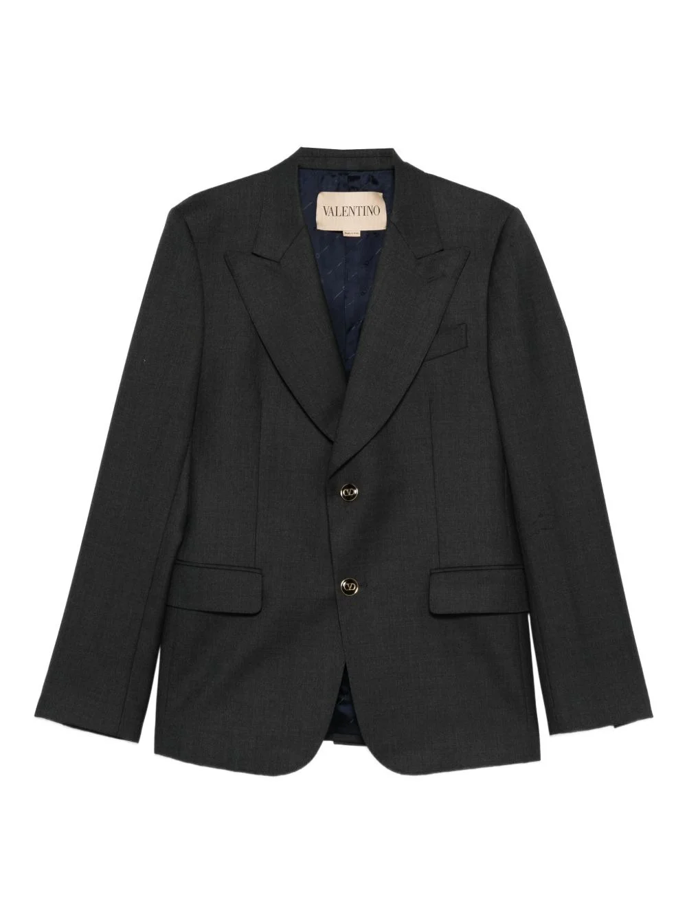 peak-lapel single-breasted blazer - 1