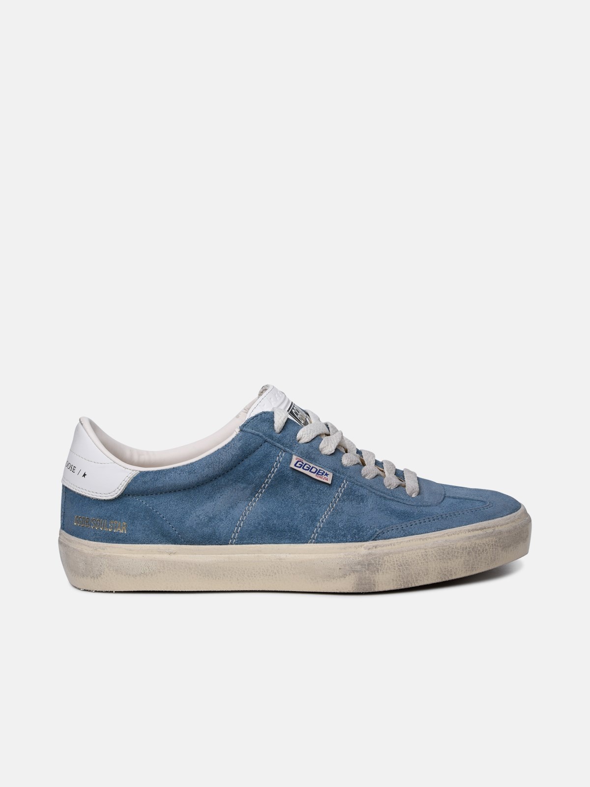 'SOUL STAR' BLUE LEATHER SNEAKERS - 1