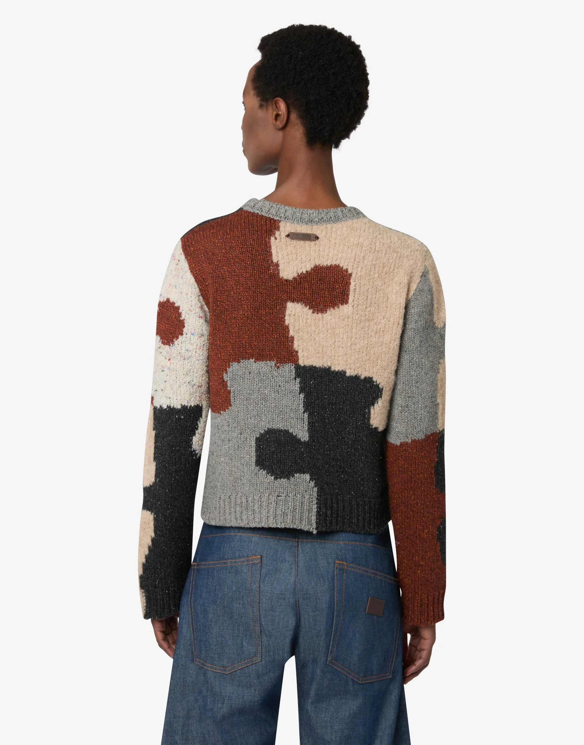 INLAID WOOL-AND-SILK BLEND PULLOVER - 1