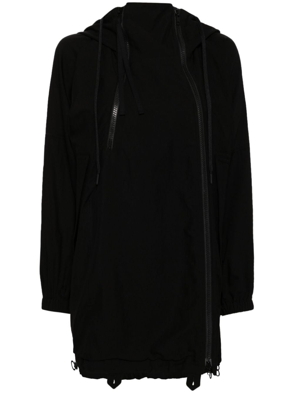 asymmetric hooded jacket - 1