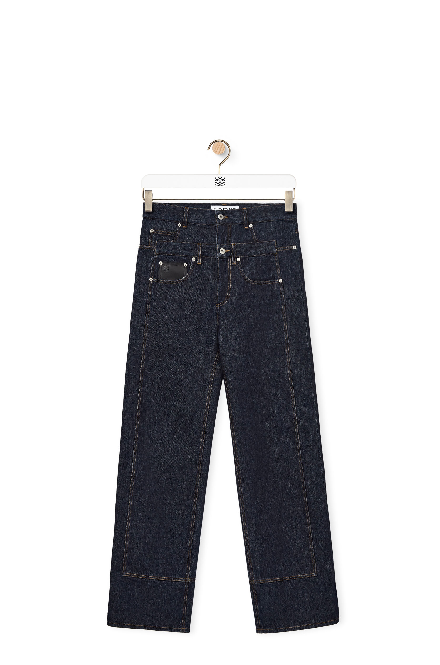 Trompe l'oeil jeans in denim - 1