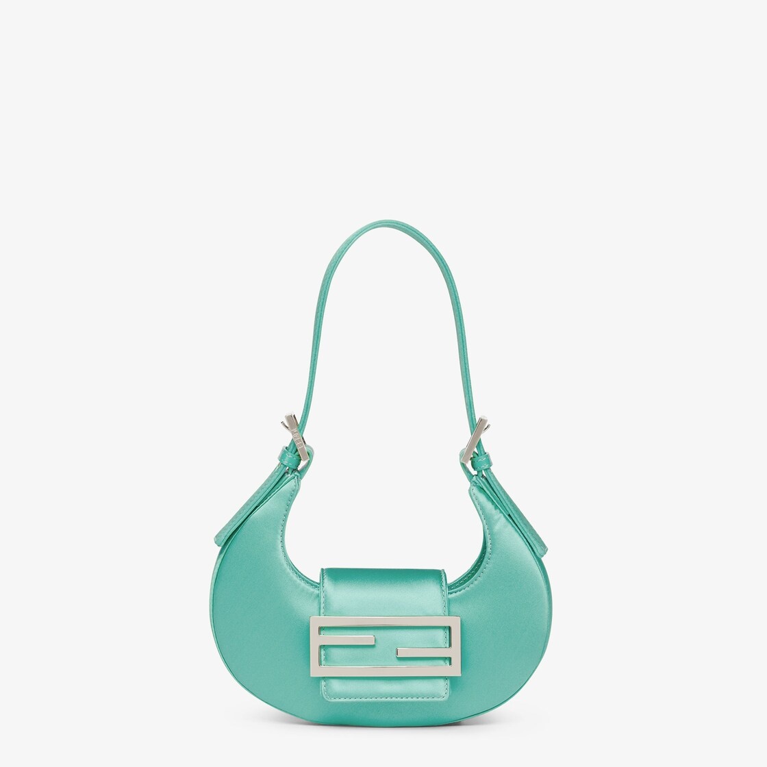 Turquoise satin mini-bag - 1