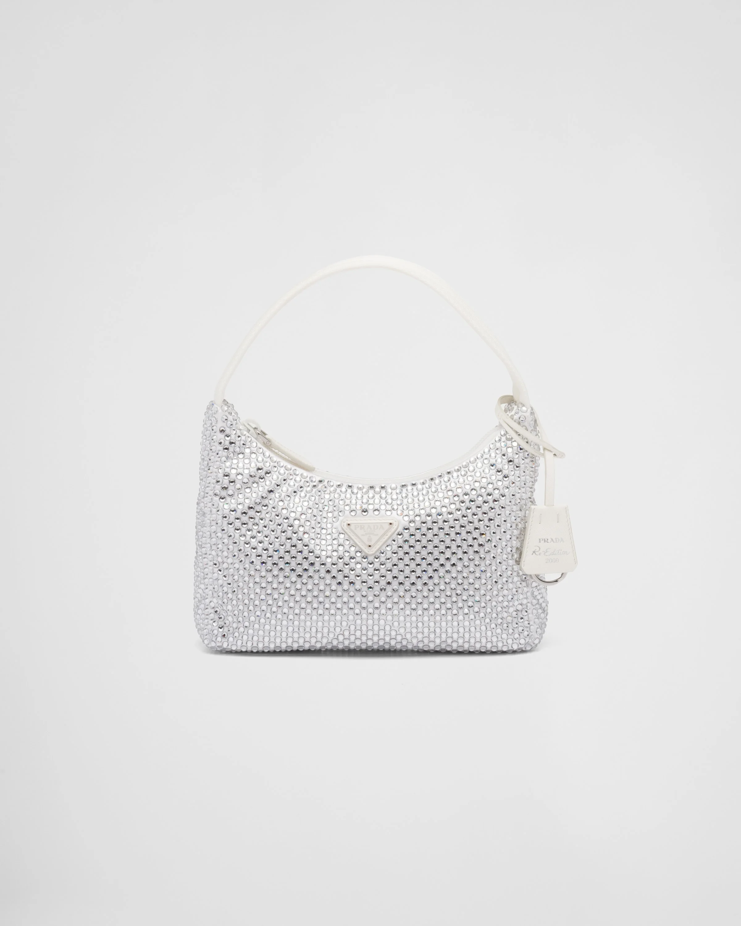 Satin mini-bag with crystals - 1