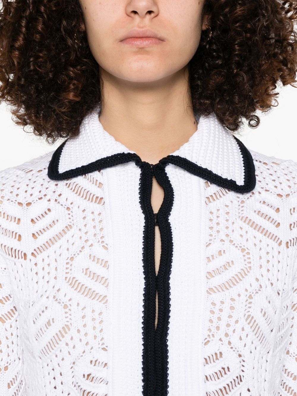 open-knit cardigan - 5