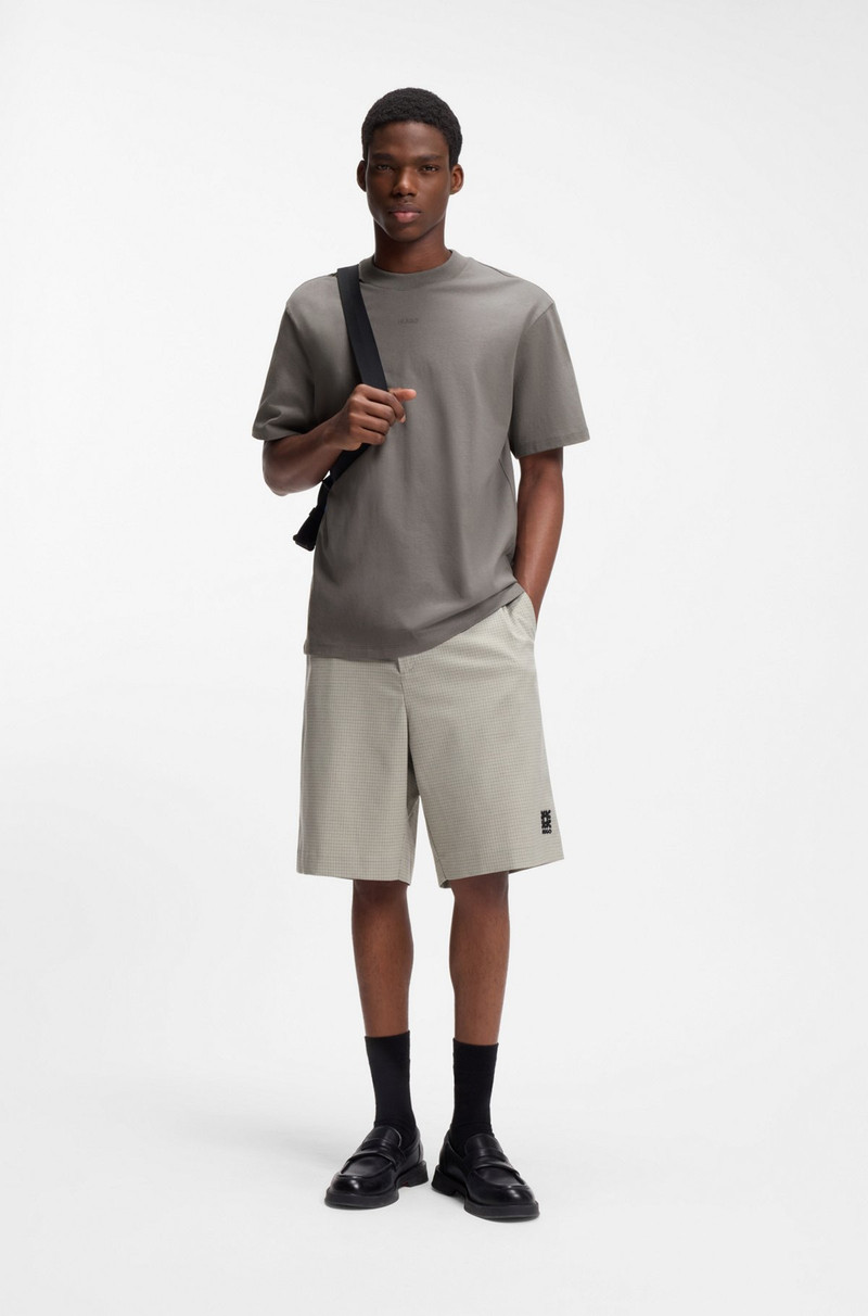 HUGO RELAXED-FIT COTTON-JERSEY T-SHIRT WITH LOGO PRINT outlook