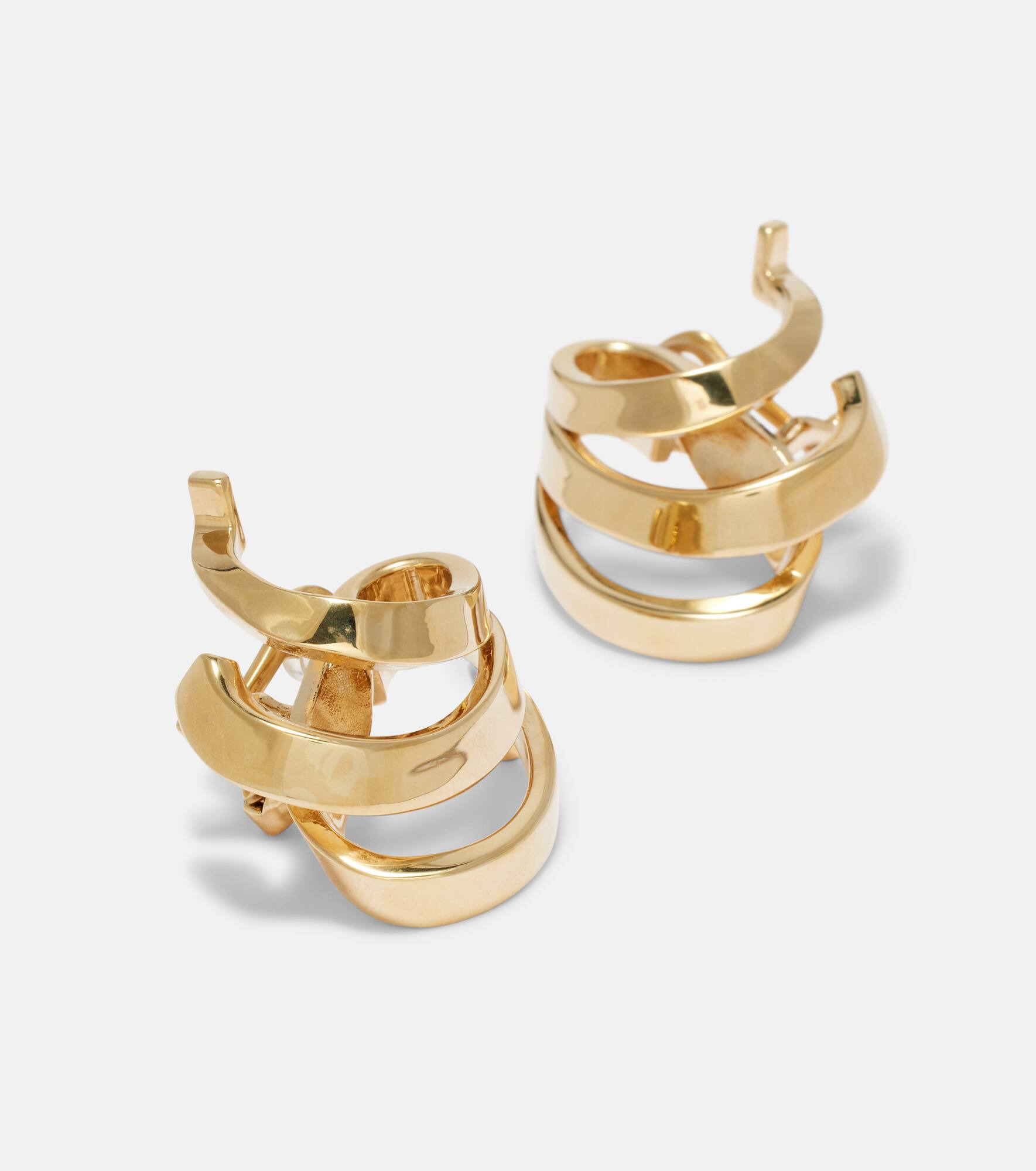 Triple Gancini clip-on earrings - 4